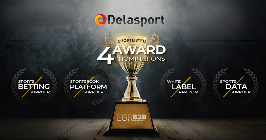 Delasport shortlisted in four categories for the EGR B2B Virtual Awards 2020!